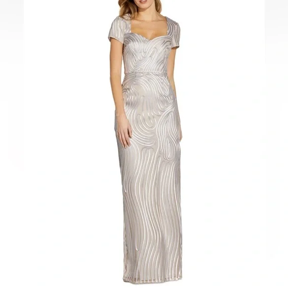 adrianna papell beige dress Adrianna Papell Bridesmaid Dress Style 92868950 main image 0